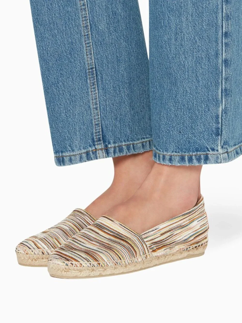 MISSONI Castaner Multicolor stripes espadrilles flats women's shoes 11 US  41 EU